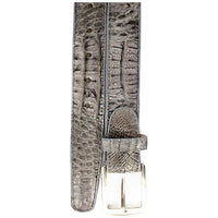Men's Belvedere Belt Genuine Caiman Crocodile up to Size 44 Gray Style 1999