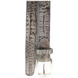 Men's Belvedere Belt Genuine Caiman Crocodile up to Size 44 Gray Style 1999