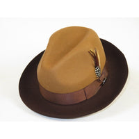 Men BENTLY Hat Australian Wool Fedora Damien Collection DM752 Camel/Brown