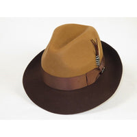 Men BENTLY Hat Australian Wool Fedora Damien Collection DM752 Camel/Brown