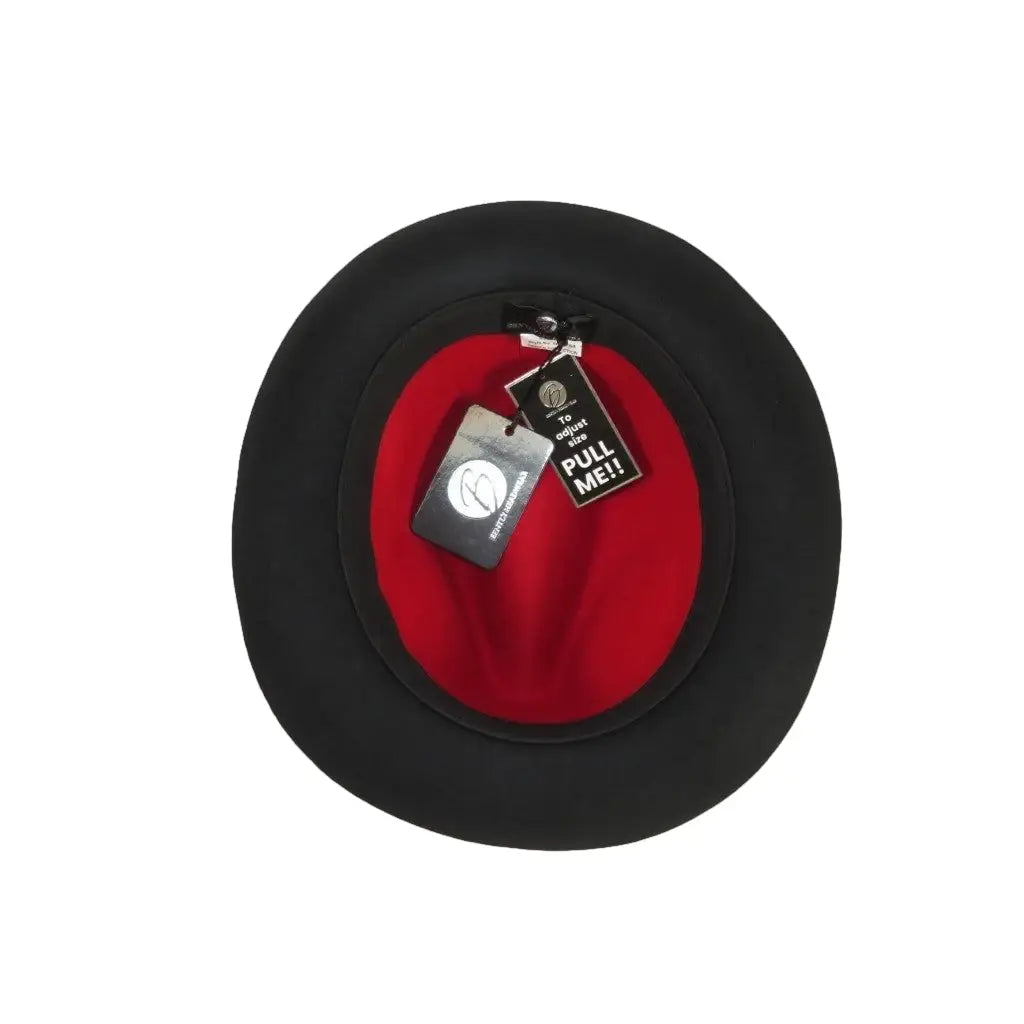 Men BENTLY Hat Australian Wool Fedora Damien Collection DM754 Red/Black