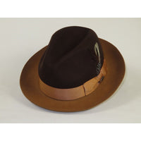 Men BENTLY Hat Australian Wool Fedora Damien Collection DM756 Brown/Camel