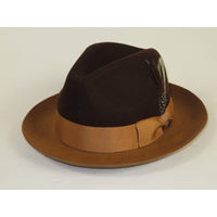 Men BENTLY Hat Australian Wool Fedora Damien Collection DM756 Brown/Camel