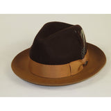 Men BENTLY Hat Australian Wool Fedora Damien Collection DM756 Brown/Camel