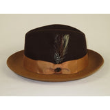 Men BENTLY Hat Australian Wool Fedora Damien Collection DM756 Brown/Camel