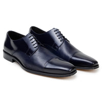 Belvedere Studio Men's Dress Shoes Alexander Deerskin Leather Navy