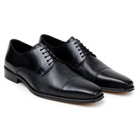 Belvedere Studio Men's Dress Shoes Alexander Deerskin Leather Black