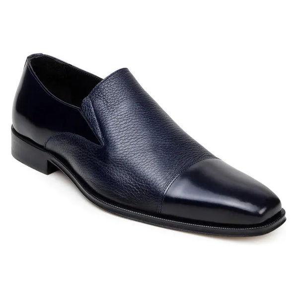 Belvedere Men's Shoes Italian Soft Deerskin ANDREO Navy