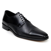 Belvedere Studio Men's Dress Shoes Alexander Deerskin Leather Black