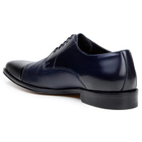 Belvedere Studio Men's Dress Shoes Alexander Deerskin Leather Navy