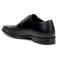 Belvedere Studio Men's Dress Shoes Alexander Deerskin Leather Black