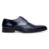Belvedere Studio Men's Dress Shoes Alexander Deerskin Leather Navy
