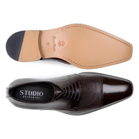 Belvedere Studio Men's Dress Shoes Alexander Deerskin Leather Brown