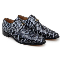 Belvedere Men's Shoes Renzo Pirarucu Lace Up Derby's Renzo Ivory Black Br01