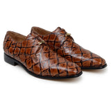 Belvedere Men's Shoes Renzo Pirarucu Lace Up Derby's Antique Almond Br01