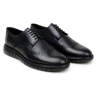 Belvedere Studio Enzo Men's Walking Lace Up Sneaker Leather Black