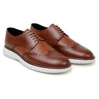 Belvedere Studio Enzo Men's Walking Lace Up Sneaker Leather Ant. Tan