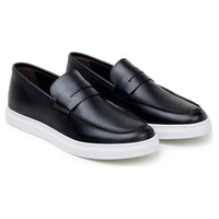 Belvedere Elliot Penny Loafer Walking Sneaker Italian Leather Black