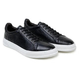 Matteo Black Belvedere Shoes Sneaker Deerskin Leather Black
