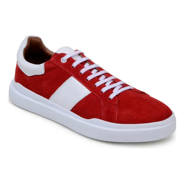 Belvedere Sneaker Suede Leather Olivier Red Shoes