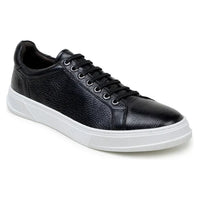 Matteo Black Belvedere Shoes Sneaker Deerskin Leather Black