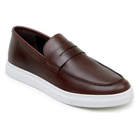 Belvedere Elliot Penny Loafer Walking Sneaker Italian Leather Brown