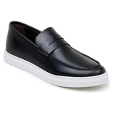 Belvedere Elliot Penny Loafer Walking Sneaker Italian Leather Black
