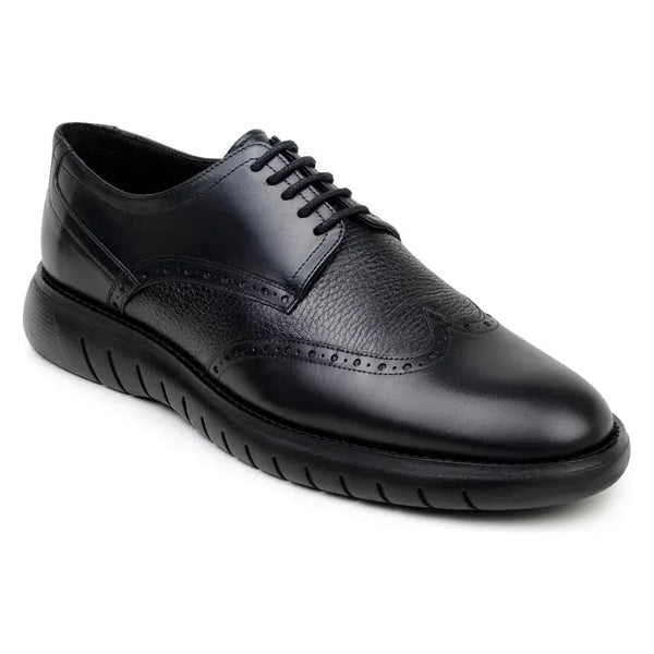 Belvedere Studio Enzo Men's Walking Lace Up Sneaker Leather Black