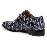 Belvedere Men's Shoes Renzo Pirarucu Lace Up Derby's Renzo Ivory Black Br01