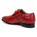 Belvedere Men's Shoes Renzo Pirarucu Lace Up Derby's Red BR01