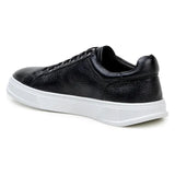 Matteo Black Belvedere Shoes Sneaker Deerskin Leather Black