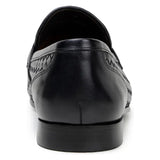Belvedere Luca Italian Leather Penny Loafer Slip On Shoes Black