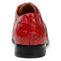 Belvedere Men's Shoes Renzo Pirarucu Lace Up Derby's Red BR01