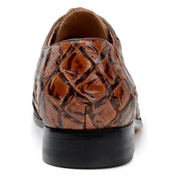 Belvedere Men's Shoes Renzo Pirarucu Lace Up Derby's Antique Almond Br01