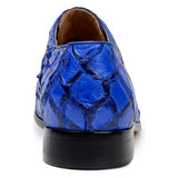 Belvedere Men's Shoes Renzo Pirarucu Lace Up Derby's Royal Blue Br01