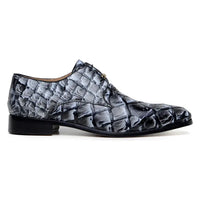 Belvedere Men's Shoes Renzo Pirarucu Lace Up Derby's Renzo Ivory Black Br01
