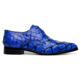 Belvedere Men's Shoes Renzo Pirarucu Lace Up Derby's Royal Blue Br01