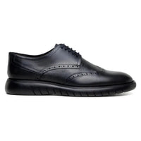 Belvedere Studio Enzo Men's Walking Lace Up Sneaker Leather Black