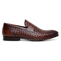 Belvedere Luca Italian Leather Penny Loafer Slip On Shoes Ant. Tan