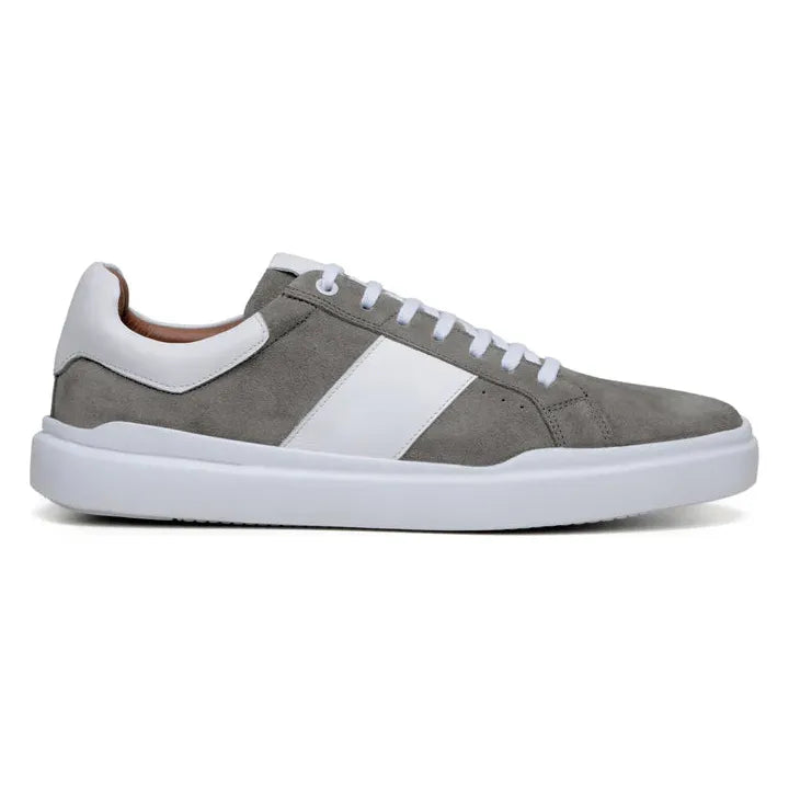 Belvedere Sneaker Suede Leather Olivier Pewter White Shoes