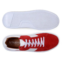 Belvedere Sneaker Suede Leather Olivier Red Shoes