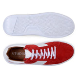 Belvedere Sneaker Suede Leather Olivier Red Shoes