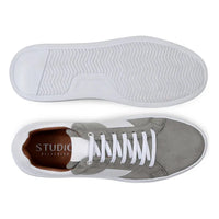 Belvedere Sneaker Suede Leather Olivier Pewter White  Shoes