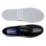 Belvedere Elliot Penny Loafer Walking Sneaker Italian Leather Black