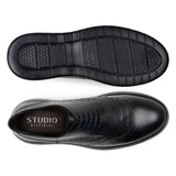 Belvedere Studio Enzo Men's Walking Lace Up Sneaker Leather Black