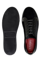 Belvedere Teo Sneaker Rich Velvet /Patent Leather Black