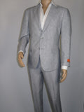 Men's ENZO 100% Linen Spring Summer Suit Light Weight Breathable E58302-4 Gray