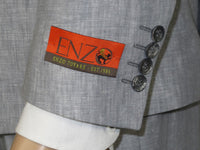 Men's ENZO 100% Linen Spring Summer Suit Light Weight Breathable E58302-4 Gray