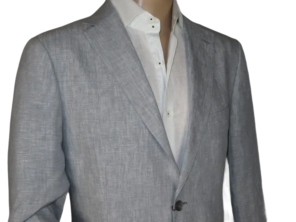Men's ENZO 100% Linen Spring Summer Suit Light Weight Breathable E58302-4 Gray