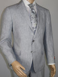 Men's ENZO 100% Linen Spring Summer Suit Light Weight Breathable E58302-4 Gray